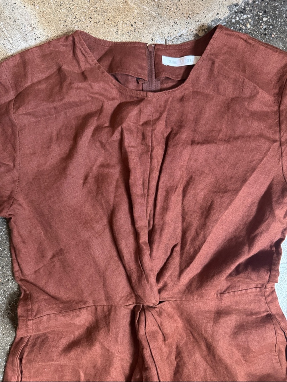 Shaina Mote Verana Linen Wide Leg Jumpsuit Size 2 I LA Designer - Picture 9 of 13
